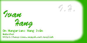ivan hang business card