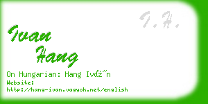 ivan hang business card